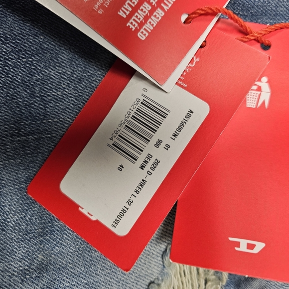 Diesel Viker Straight Button Jeans Size 40×32 NWT 007n1 - Picture 4 of 15